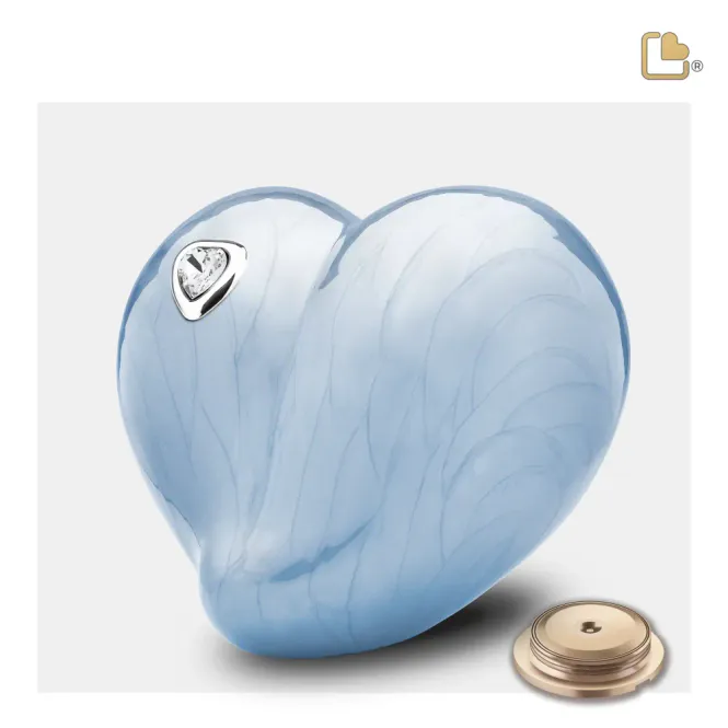 Hovedbilde LoveHeart m/Swarovski sten Blå