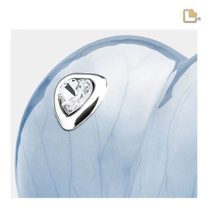 Hovedbilde LoveHeart m/Swarovski sten Blå